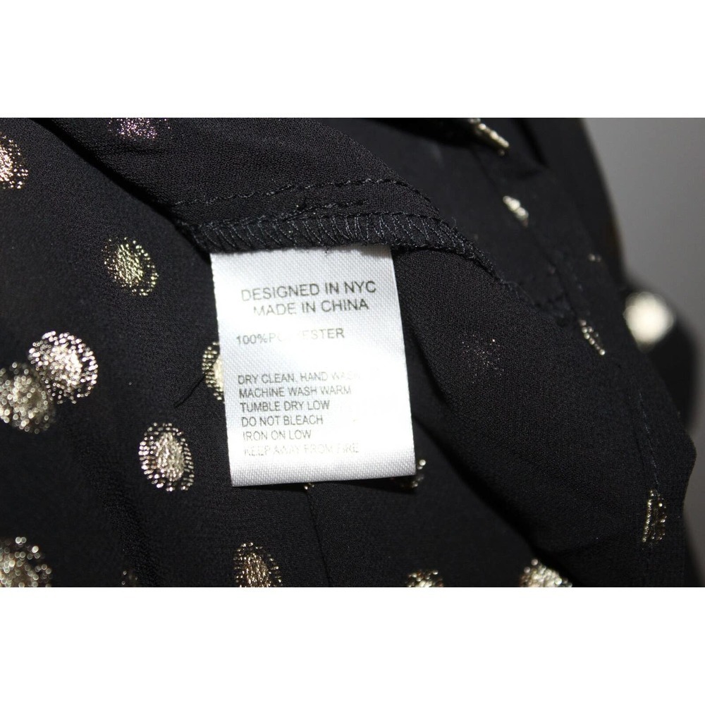 Yumi Kim Sparks Fly One Shoulder Top Hot Spot Gold Polka Dot Size Small H14647 - Picture 10 of 11